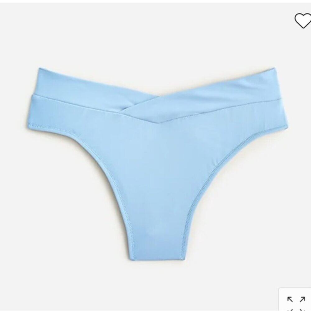 J. Crew Cross-Front Cheeky Bikini Bottom in Baby Blue Size XS NWT